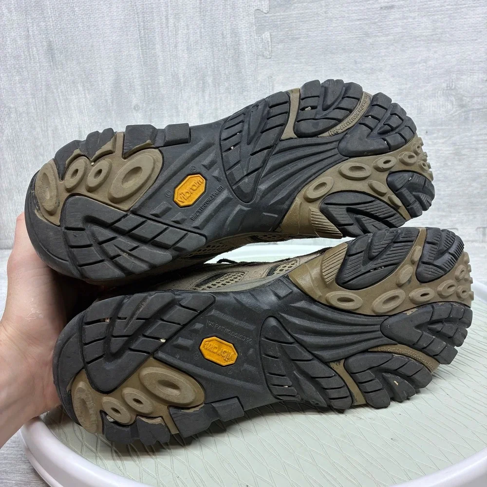 Merrell Moab Ventilator Hiking Shoes Mens 12 Walnut Brown Suede Mesh J86595